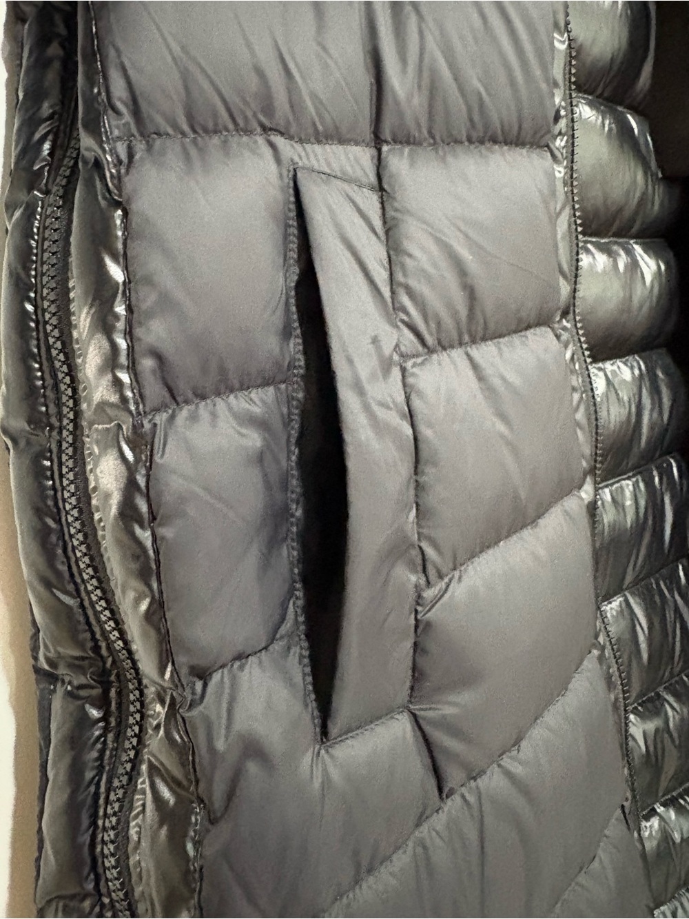 NWT DKNY Jeans Long Hooded Puffer Coat Black S - Picture 7 of 14